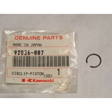 Стопорное кольцо поршневого пальца Kawasaki KX125 KX250 KX250F KX65 OEM 92036 007 - миниатюра 1