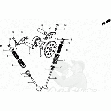 HONDA SEAL, VALVE STEM (NOK) Колпачок маслосъемный XR250 / CRF250 ( 12209GB4681 ) - миниатюра 1