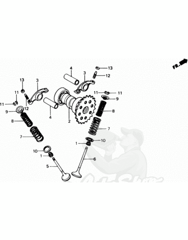 HONDA SEAL, VALVE STEM (NOK) Колпачок маслосъемный XR250 / CRF250 ( 12209GB4681 )