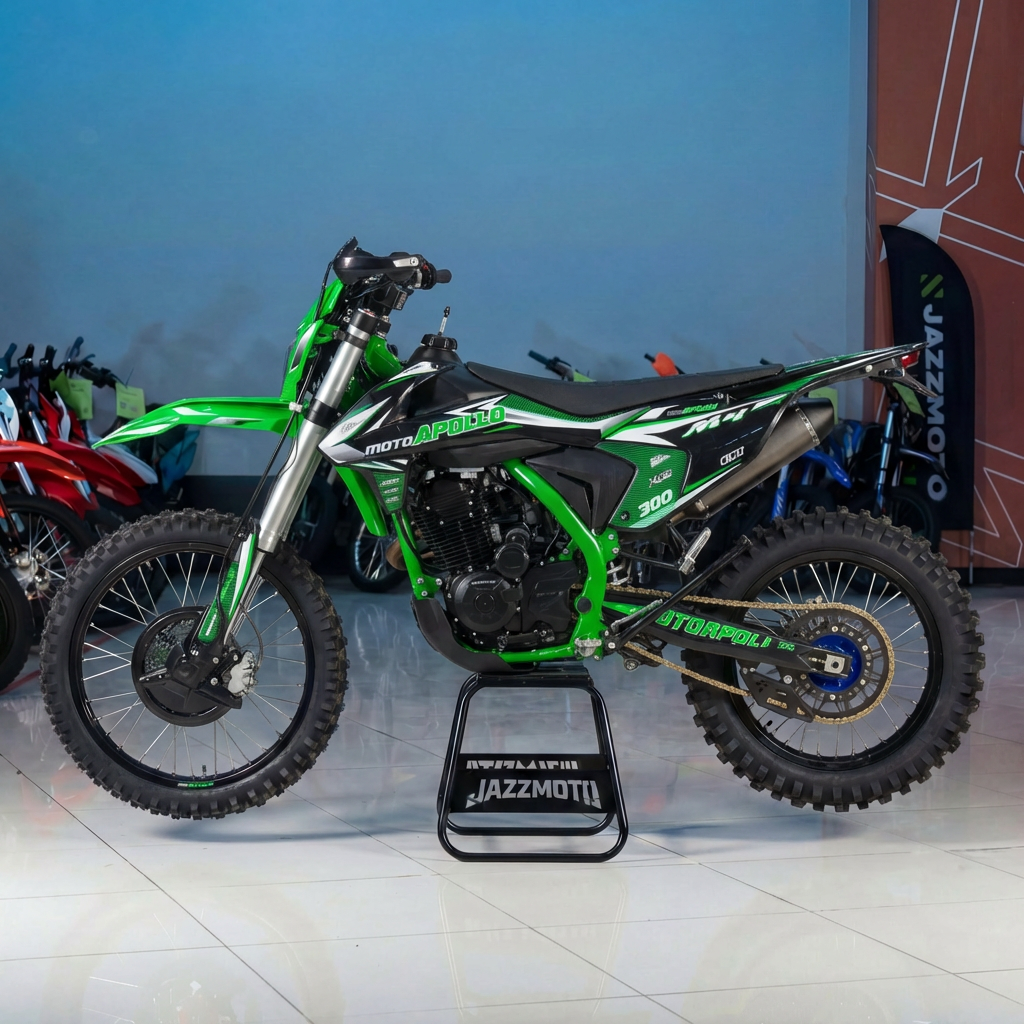 Мотоцикл кроссовый Moto Apollo M4 300 EFI (175FMM PR5) зеленый - фото 1
