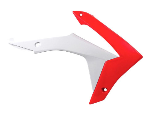 Боковины радиатора красно белые Honda CRF450R 13 16 # CRF250R 14 17  - фото 1
