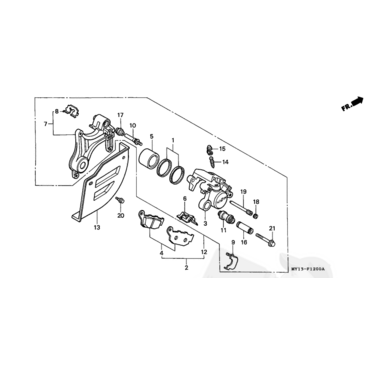 HONDA стопорный палец колодок зад XRV750 / XL600 XL650 / перед xrv750 90 92 ( 45215ML7922 ) - миниатюра 3