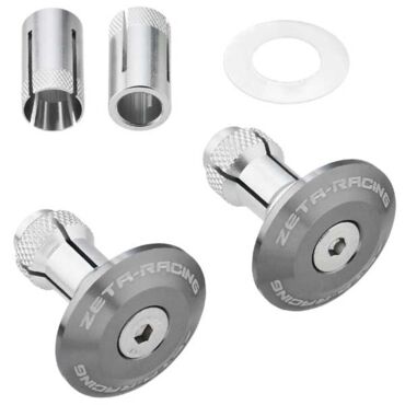 Заглушки в руль ZETA 35mm 2pcs Titanium, ZE48 7103 - миниатюра 1