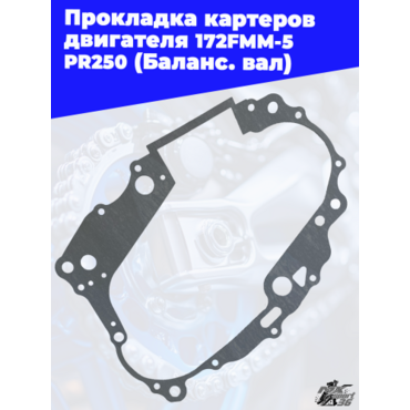 Прокладка картеров двигателя 172FMM 5 PR250 (Баланс. вал) - миниатюра 3
