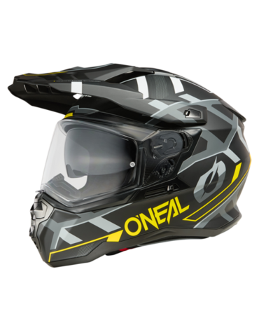 Oneal Шлем кроссовый со стеклом D SRS Square V25 желтый черный