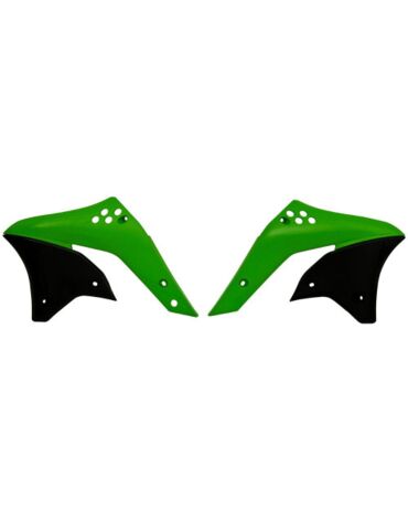 Боковины радиатора Kawasaki  KX250F 06 08 зелено черные