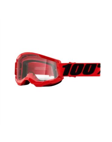 100% Очки подростковые Strata 2 Goggle Red Clear Lens