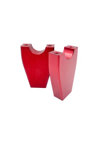 Стойки руля нижние CNC тип 140MX H80мм Ф28 мм RED к т 2шт