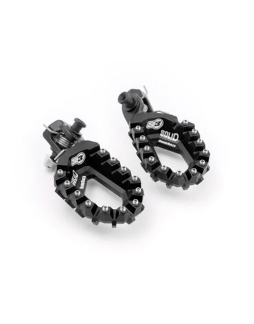 Подножки алюминиевые черные S3 HardRock KTM EXC EXC F 24- / Husqvarna TE FE 24- / GasGas EC EC F 24-