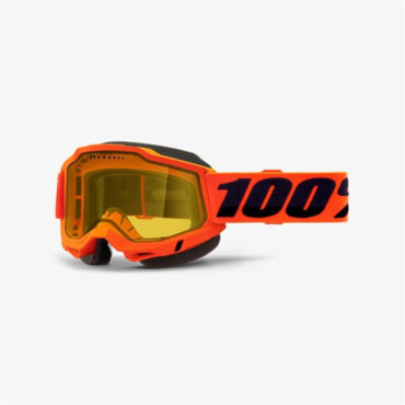 Очки 100% Accuri 2 Snowmobile Goggle Neon Orange /Yellow Vented Dual Lens - миниатюра 1
