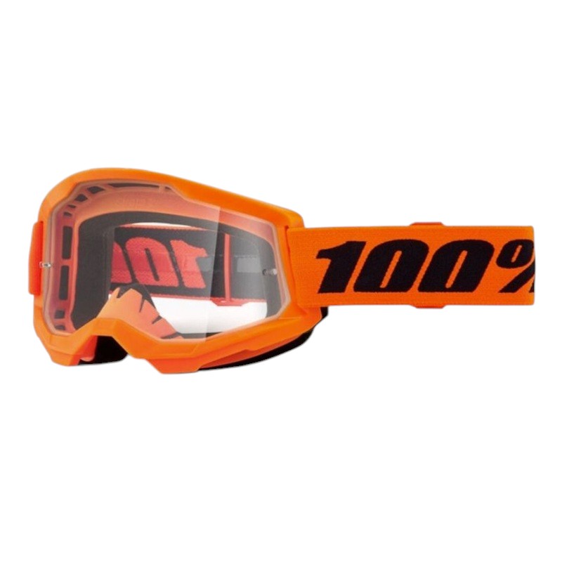 100% Очки Strata 2 V26 Goggle Neon Orange / Clear - фото 1