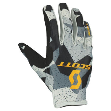 Scott Перчатки 350 Fury Evo Junior camo grey yellow - миниатюра 2