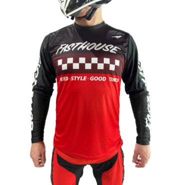 Fasthouse Джерси Grindhouse Red Black - миниатюра 8