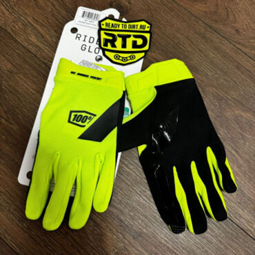 Мотоперчатки 100% Ridecamp Fluo Yellow - миниатюра 1