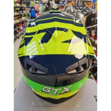 Шлем мото кроссовый GTX 633 Green - миниатюра 5