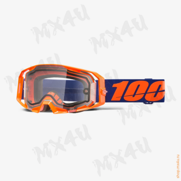 Очки Armatic Enduro Moto Neon Orange Clear - миниатюра 1