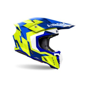 Шлем кроссовый Airoh Twist 3 Dizzy, blue yellow gloss (XS, Взрослая  Кросс эндуро) - миниатюра 2
