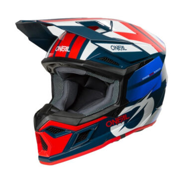 Oneal Кроссовый шлем 3Series Ride V.25 синий белый - миниатюра 7