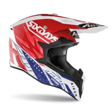 Airoh Мотошлем Wraap Six Days 2022 France Gloss - миниатюра 3