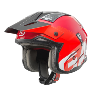 Шлем триальный GASGAS Z4 FIBERGLASS HELMET, red (M, Взрослая  Кросс эндуро) - миниатюра 3