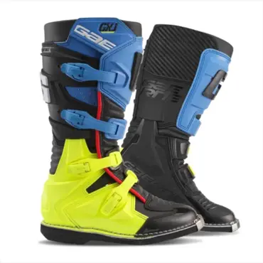 Мотоботы детские Gaerne GXJ Black Blue Fluo Yellow - миниатюра 6