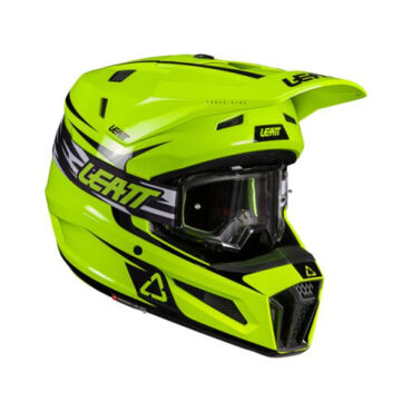 Leatt Шлем кроссовый 3.5 V26 Neon Yellow + очки Vizion 3.5 - миниатюра 9