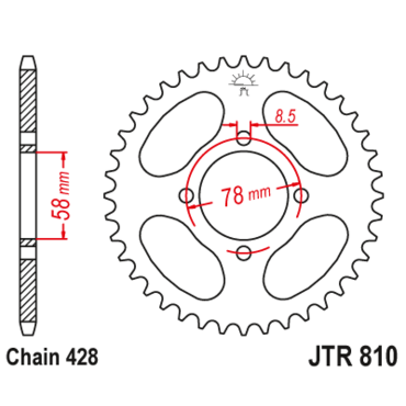 Звезда ведомая JTR810 46 - миниатюра 1