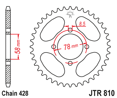 Звезда ведомая JTR810 36 - фото 1