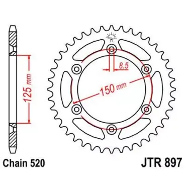 Звезда ведомая JTR897 - миниатюра 1