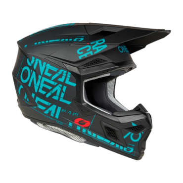 Oneal Шлем кроссовый 3Series Static черный бирюзовый - миниатюра 7