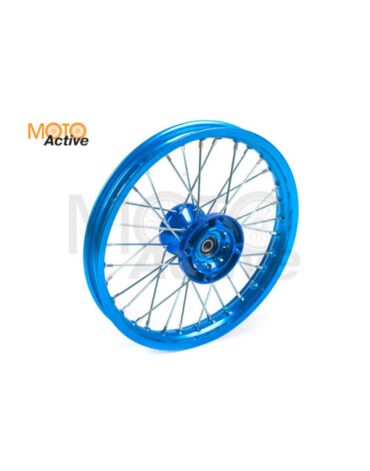 Обод передний 14" (1,40 R14 d=15mm) CNC ступица, алюминий синий X TECH