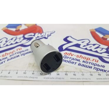 CNC dual USB зарядка с вольтметром Rock (Silver) - миниатюра 3