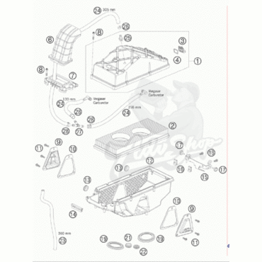KTM воздушный фильтр LC8 03 950 Adv / Sm 03 06 / карб ( 60006015000 ) - миниатюра 2