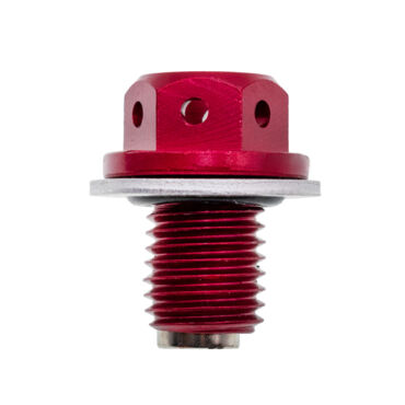 Сливной болт масла с магнитом IGP CNC М12 х 1.5 Red - миниатюра 1