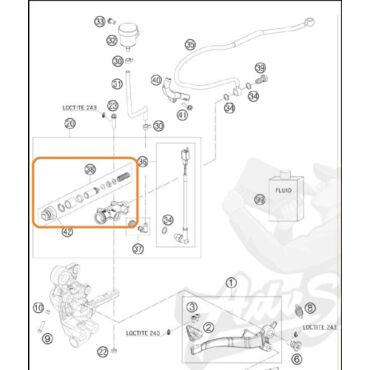 KTM ремкомплект тормозной машинки зад 690 R 08 20 ( 76513061000 ) - миниатюра 2