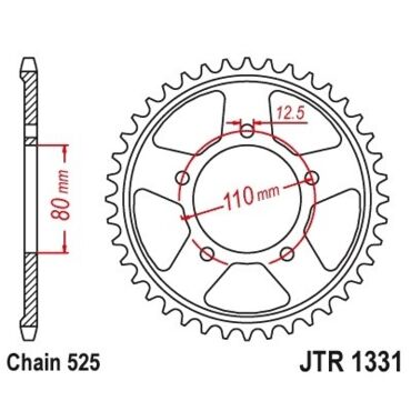 Звезда ведомая JTR1331.42ZBK - миниатюра 1