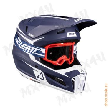 Шлем 3.5 V26 Thermoplastic + 3.5 очки Vizion - Синий - миниатюра 8