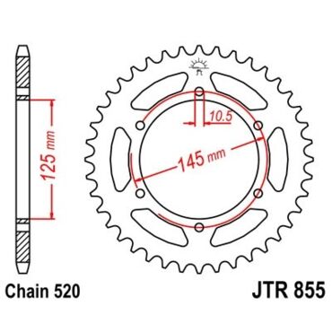 Звезда ведомая JTR855.45 - миниатюра 1