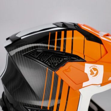 Acerbis Шлем Airstrike C 22 06 Orange White - миниатюра 14
