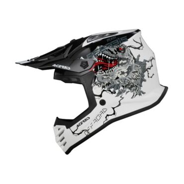 Acerbis Шлем детский Profile Junior White Black - миниатюра 9