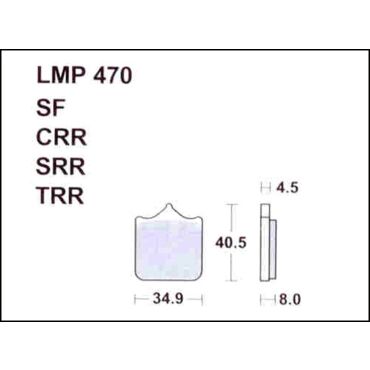 Колодки дискового тормоза AP Racing LMP470 CRR (SBS 870DC / FDB2120 / FDB2215 / FA604) - миниатюра 1