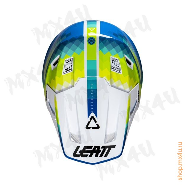 Шлем 7.5 V26 Thermoplastic + 4.5 очки Velocity - Пиксель Белый Голубой - фото 6