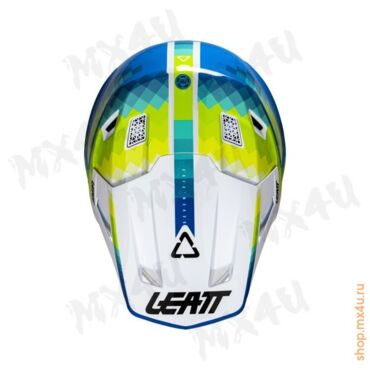 Шлем 7.5 V26 Thermoplastic + 4.5 очки Velocity - Пиксель Белый Голубой - миниатюра 6