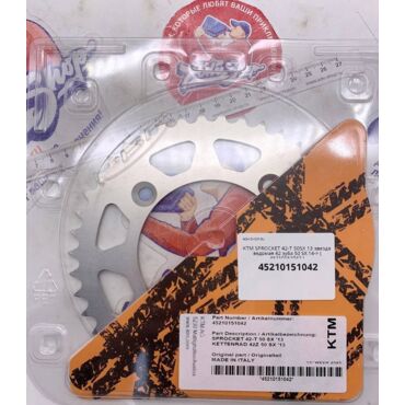 KTM SPROCKET 42 T 50SX ﾴ13 звезда ведомая 42 зуба 50 SX 14-> ( 45210151042 ) - миниатюра 1