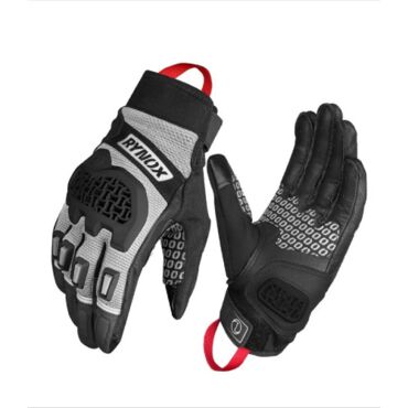 Мотоперчатки RYNOX GRAVEL GLOVES, grey black (L, Взрослая  Дорожная) - миниатюра 1