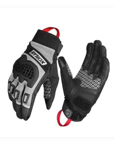 Мотоперчатки RYNOX GRAVEL GLOVES, grey black (L, Взрослая  Дорожная)