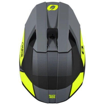 Oneal Шлем кроссовый 3Series Neon Vision V.24 серый желтый - миниатюра 7