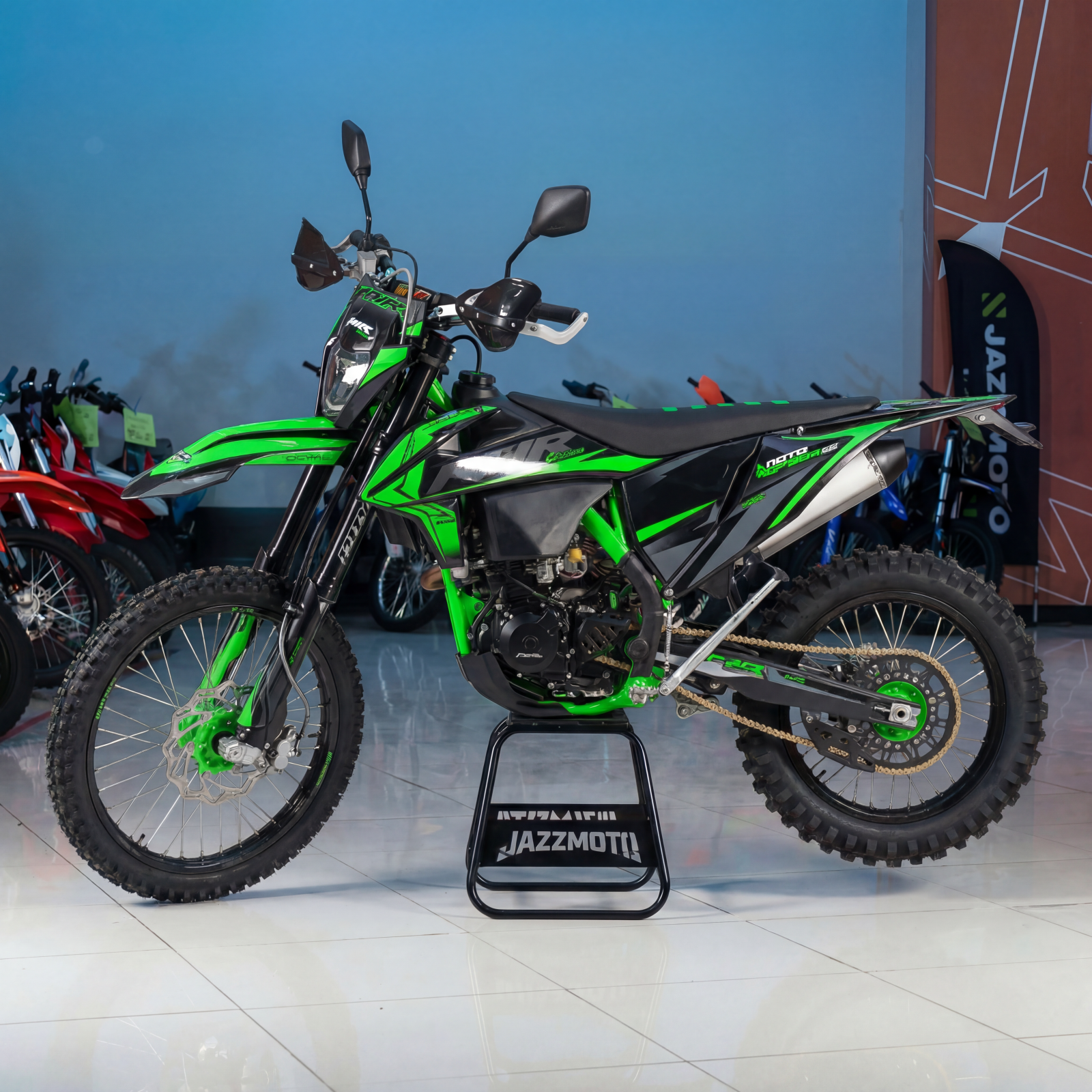 Мотоцикл кроссовый PWR FM300 NC (ZS 182MN) зеленый
