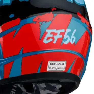 Мотошлем EF56 Base MX бирюзовый - миниатюра 4