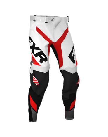 Штаны FXR REVO MX, White Red Char Black